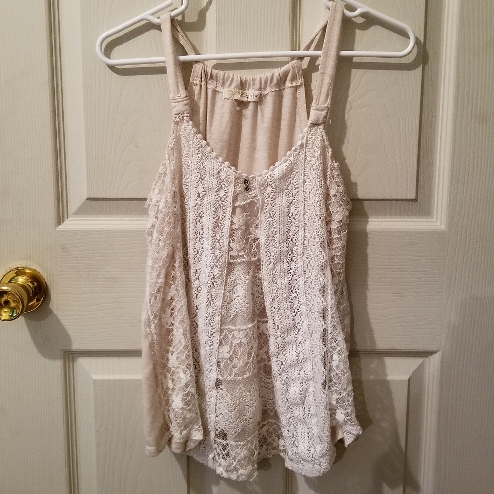 Ivory Crochet Tank Top